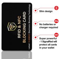 Carta di Protezione RFID, Una Sola Carta Protegge Tutto il Portafoglio, Protettore per Carte Bancarie Contactless NFC, Blocco Carte ID e ATM