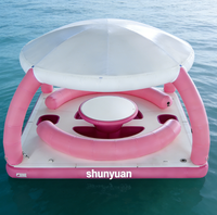 Nouvelles tendances de la mode : bar flottant gonflable pour piscine, bateau portable d'été pour les vacances en plein air