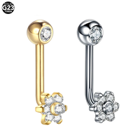 Piercings de clitoris verticaux en titane, motif fleur, piercing sexy pour le vagin, bijoux de piercing VCH