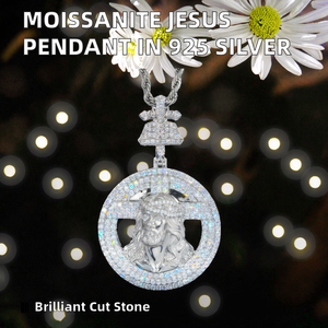 จี้เพชรทรงกลมเจียระไนแบบบริลเลียนท์ VVS มอยส์ซาไนต์ ชุบทองคำขาว 925 ประดับเพชรแบบกรงเล็บ ได้รับการรับรองจาก GRA สไตล์ฮิปฮอปสุดหรู - Product Image 2