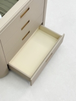 Table de toilette télescopique pliable en pin massif, style vintage moderne, avec miroir rabattable, pour chambre à coucher – Fabrication OEM populaire