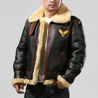 Veste en cuir véritable de haute qualité pour hommes, design de mode pour hommes, bombardier B3 en fourrure de mouton pour hommes, nouveauté en gros OEM