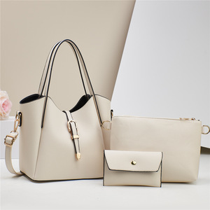 Vintage Fashion Four-piece PU Leather Simple Shoulder Bags <b>Cheap</b> <b>Purse</b> Wholesale Women Handbags - Product Image 2
