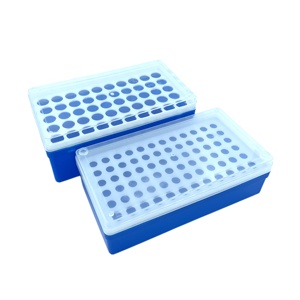 Boîte de support de tube à essai en plastique à 96 puits pour micro tube à centrifuger de 0.2ml - Product Image 1