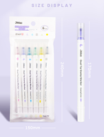 Stylo tampon japonais, marqueur floral double embout, stylo de coloriage mignon pour cartes DIY et journal pour enfants