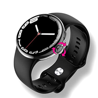Montre connectée Linwear 1,3 pouces AMOLED, calendrier, suivi de la forme physique, moniteur de fréquence cardiaque, étanche IP68, autonomie de la batterie de 5 à 10 jours, unisexe