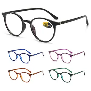 欧美演示镜头复古抗疲劳TR90材质圆形眼镜男女防蓝全框2025