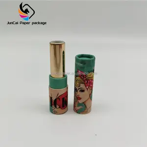 Hoge Kwaliteit Aluminium Verpakking Tubes Slanke Lippenstift Tube Custom Afdrukken Lippenbalsem Papier Buizen Met Aangepaste Logo