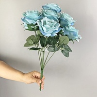 Usine En Gros Nouvelle Arrivée Personnalisée Roses En Soie Bouquet De Fleurs Artificielle Rose Fleurs