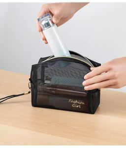 New Arrival Large Capacity Mesh Washing Storage Transparent <strong>Bag</strong> Travel 5 Piece Set <strong>Cosmetic</strong> <strong>Bags</strong> - Product Image 6