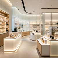 Vitrine de Comptoir Courte et Compacte en Acier Inoxydable avec Éclairage LED, Étanche, Écologique, Personnalisable, en Verre Trempé pour Présentation en Magasin