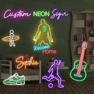 Custom Dimmable <b>LED</b> RGB Neon Lights Signs Personalized 3D Neon Wall Decor for Bar Bedroom Company Logo Name Office Use - Product Image 2