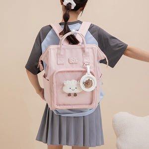 Mochila Escolar Personalizada Impermeable para Mujer, Estilo Universitario, con Ventana Transparente, de Lona, Tipo Ita Bag, Gran Capacidad - Product Image 6