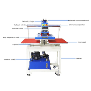 Presse d'impression de forage à chaud de vêtements pneumatiques de Semi-Auto de Double Station - Product Image 1