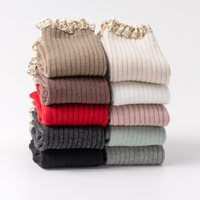 Nouvelles chaussettes pour bébé fille 2026 en coton côtelé avec dentelle et volants, antidérapantes avec semelle en silicone, mi-mollet, mode pour nourrissons et tout-petits