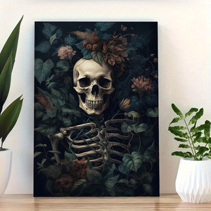 Poster Artistici <span class=keywords><strong>di</strong></span> Halloween Dark Academy Stampe su Tela con Zucca, Mostro, Strega e Fantasma per Decorazione Casa e Sfondo Camera - Product Image 5