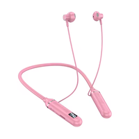 Casque tour de cou sans fil G09 BT5.2 avec affichage LED de la batterie, stéréo haute fidélité, basses profondes, pour le sport et la course, avec fente TF