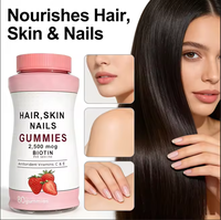Gummies pour cheveux, peau et ongles très vendus, gummies à la biotine avec collagène et kératine pour adultes