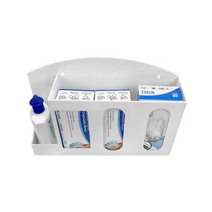 Dispensador de Guantes médicos de montaje en pared de 4 compartimentos, dispensador de guantes desechables con soporte para desinfectante de manos - Product Image 2