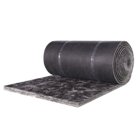 Système CVC, isolation ignifuge et imperméable, densité 24 kg/m3, tissu en fibre noire, couverture/rouleaux en laine de verre noire