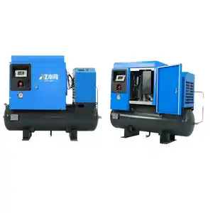 Low Price 3-In-1 Screw Air Compressor 3.7kw 5ph screw air compressor manufacturers With Air Dryer Tank