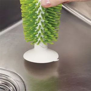 Creative Multi-Functional Kitchen Cleaning Tools Sink Suction Cup <b>Brush</b> Soft Bristles for Cleaning Drink Mugs <b>Bottles</b> Glasses - Product Image 3
