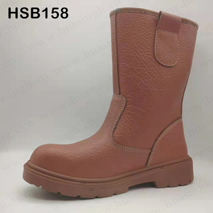 Calzado de Seguridad HY, de Cuero Vacuno Marrón, para Ambientes Húmedos, con Suela de Goma Resistente Goodyear, Unisex para Adultos, Botas de Trabajo HSB343 - Product Image 3