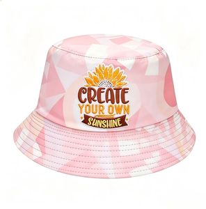 Sombrero de Pescador con Bordado Personalizado, Diseño Geométrico, para Mujer, Transpirable, Protección Solar, Venta al Por Mayor - Product Image 4