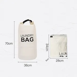 Wholesale Handy Dirty Clothes Storage Bag Bathroom Laundry Basket Living Room Kids Toy Clothes Baskets Waterproof Laundry Bag