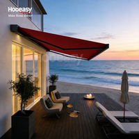 Auvent rétractable motorisé moderne à cassette intégrale pour terrasse extérieure, protection solaire, résistant aux UV, structure en aluminium, jardin, balcon