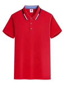 Tùy Chỉnh Rắn Màu Sắc Thể Thao Lỏng Thoáng Khí Logo In Polo T-Shirt