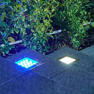 Lampe carrée encastrée extérieure étanche pour aménagement paysager, <span class=keywords><strong>terrasse</strong></span>, allée, éclairage paysager encastré - Product Image 2