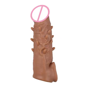 Hochwertige Silikon männliche Penis Extender Wieder verwendbare TPE <span class=keywords><strong>Adult</strong></span> Sexspielzeug Mini Massage Pistole Dildos Kondome für Männer - Product Image 5