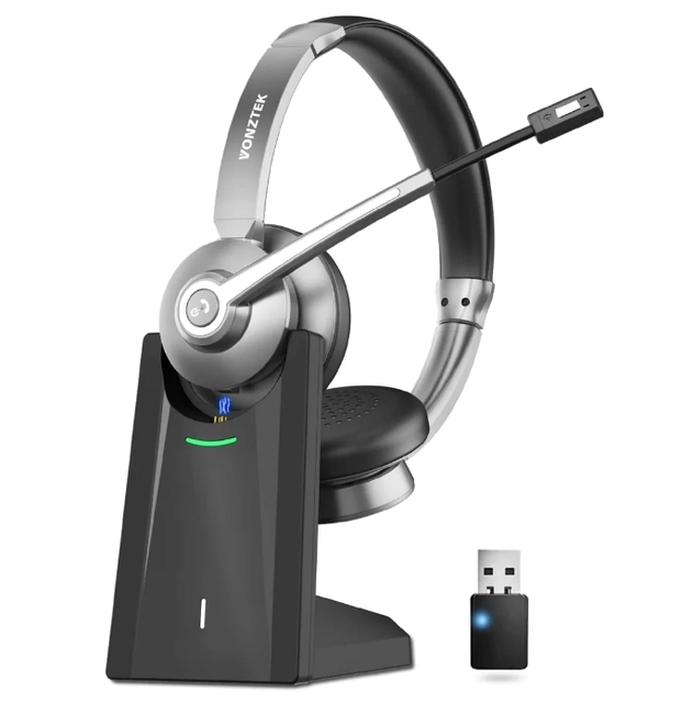 Wireless Office Professional Call Center Headset Headphone With ENC Microphone Strong Battery Noise Reduction Headset