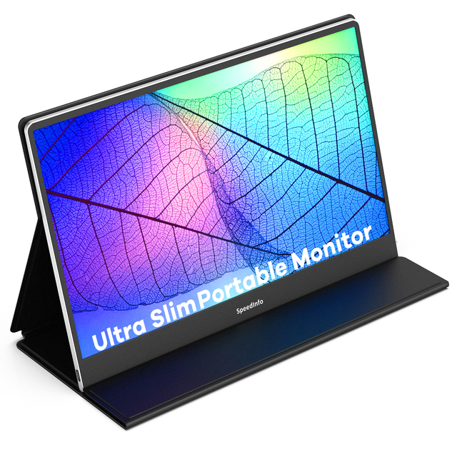 13.3 Inch Portable Monitor, Ultra Slim Lightweight Portable Display for MacBook for Dell XPS Laptop, Full HD 1080 IPS Screen