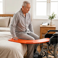 Planche de transfert incurvée pour patients avec poignée découpée pour le transfert du lit au fauteuil roulant, pour personnes âgées, handicapées, hôpitaux, maisons de retraite