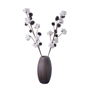 Fleur artificielle en coton CallaFloral, branche de fleur séchée blanche, décoration de mariage et de maison - Product Image 5