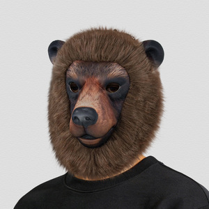 Masques réalistes de mouton et d'ours brun - Accessoires de déguisement pour cosplay et fêtes d'Halloween - Product Image 4