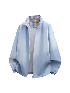 Avinie Double-sided Zipper Bomber <b>Jacket</b> <b>Men's</b> Spring Autumn New Loose Casual <b>Thin</b> Sports Streetwear Heart Pattern 100% - Product Image 2