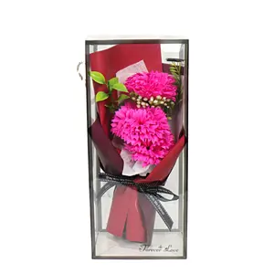Фабричная оптовая продажа, искусственные гвоздики, розы, маленькая Подарочная коробка, день рождения, праздничные подарки, искусственные цветы