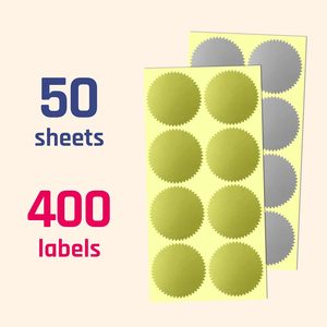 Sigillo di goffratura di carta oro adesivi autenticati certificato sigilli premio adesivi-argento/oro - Product Image 2