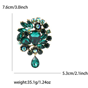 Atacado de Fábrica: Broche Criativo de Liga com Strass, Estilo Europeu Americano, Requintado e Versátil para Vestuário - Product Image 4