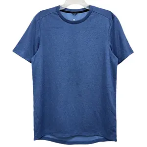 Great Quality Polyester Jersey O-Neck Short Sleeve Knitted Tee Shirt Casual Sport Shirt