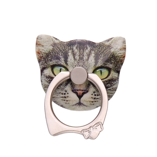 Cute Cat Design Flexible Desk Phone Ring Holder with Customization Eco-friendly ABS Material Anti-Drop & Waterproof Features