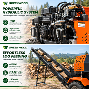 <span class=keywords><strong>Fendeuse</strong></span> de <span class=keywords><strong>bois</strong></span> hydraulique GWPM50 de <span class=keywords><strong>50</strong></span> tonnes avec convoyeur, alimentation essence, diesel ou électrique - Product Image 3