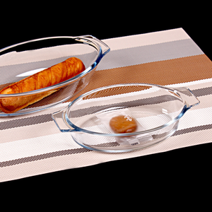 <span class=keywords><strong>Bandeja</strong></span> de vidrio para hornear con asa Oval para hornear de vidrio de borosilicato alto - Product Image 2