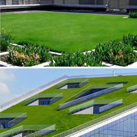 Plateau de plantation modulaire pour jardin sur toit en PP, système de toit vert avec auto-arrosage et drainage pour l'aménagement urbain et les toits inclinés