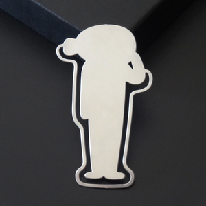 Nhà máy bán tùy chỉnh Bạc Anime thép không gỉ kim loại cuốn sách Marks men bookmark cho trẻ em - Product Image 5