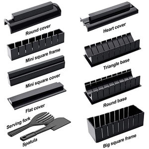 Vendita calda automatica Sushi Kitchen Roll Making Mold Kit 10/11 pezzi Sushi Equipment Set All In One Sushi Bazooka Maker - Product Image 5