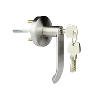Ensemble de serrures de porte d'évacuation d'urgence : barre anti-panique + poignée de levier de verrouillage extérieure pour portes simples